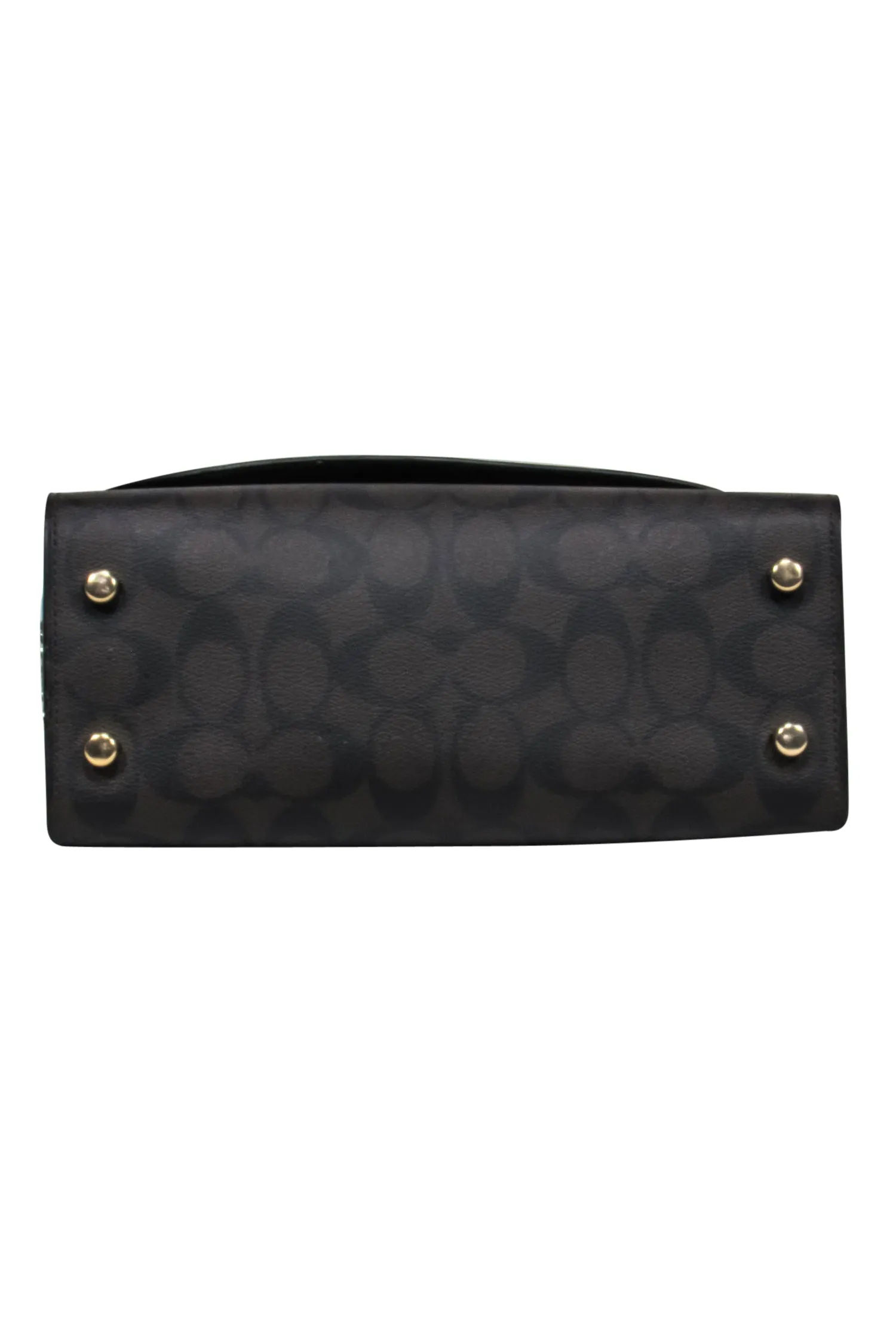 Coach - Black Fold Over w/ Brown Logo Crossbody Bag