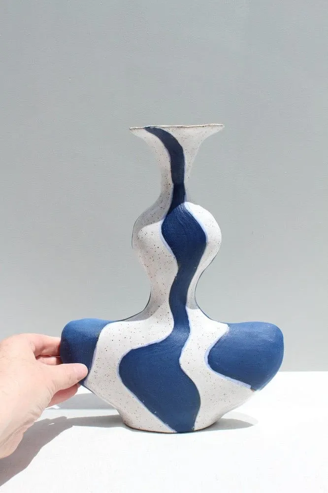 Cobalt Blue Groovy Vessel