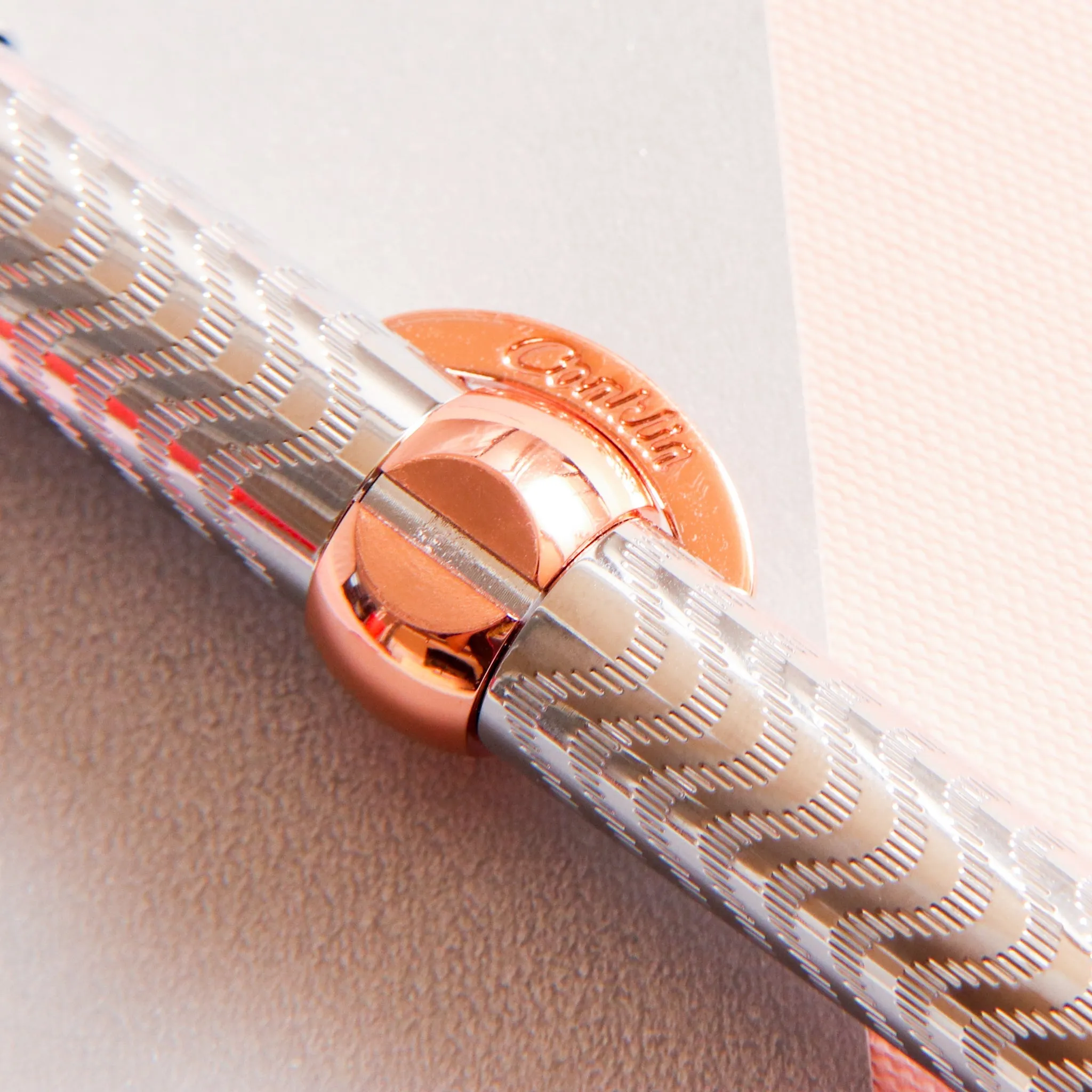 Conklin Mark Twain Crescent Filler 125th Anniversary Rose Gold Fountain Pen