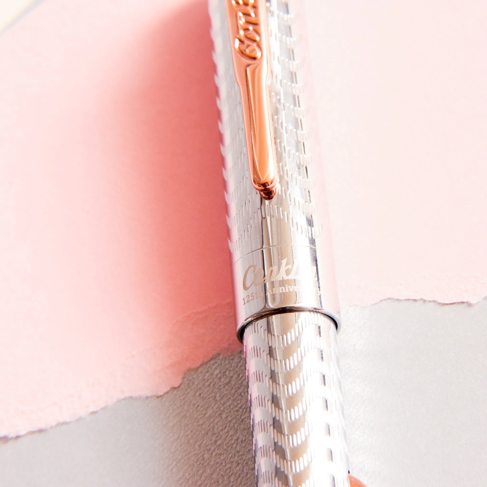 Conklin Mark Twain Crescent Filler 125th Anniversary Rose Gold Fountain Pen