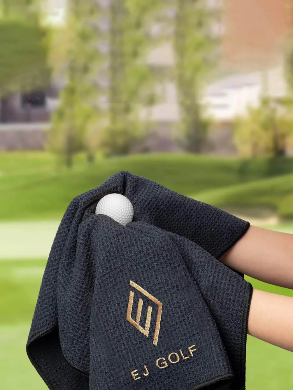 Cotton Hooked Waffle Golf Towel
