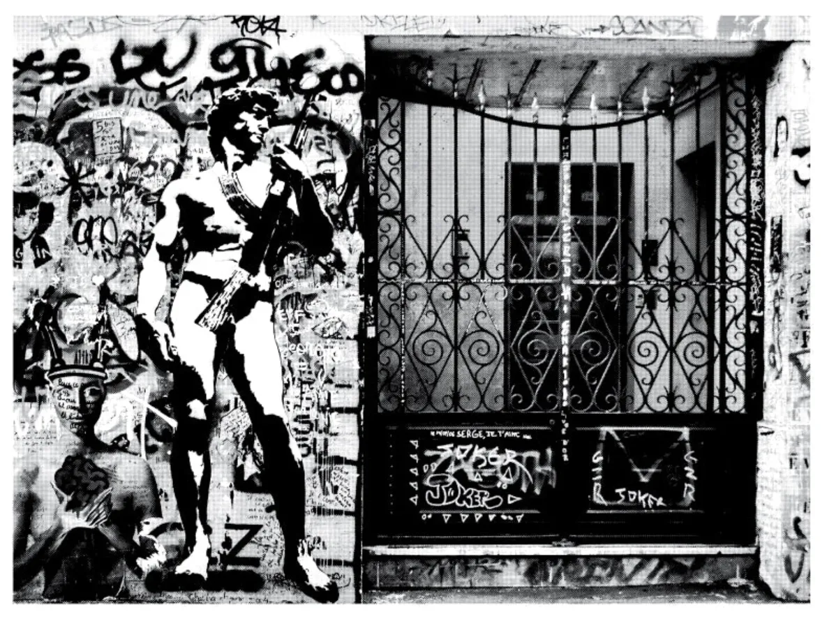 David with Machine Gun Silkscreen Print by Shepard Fairey- OBEY x Blek le Rat