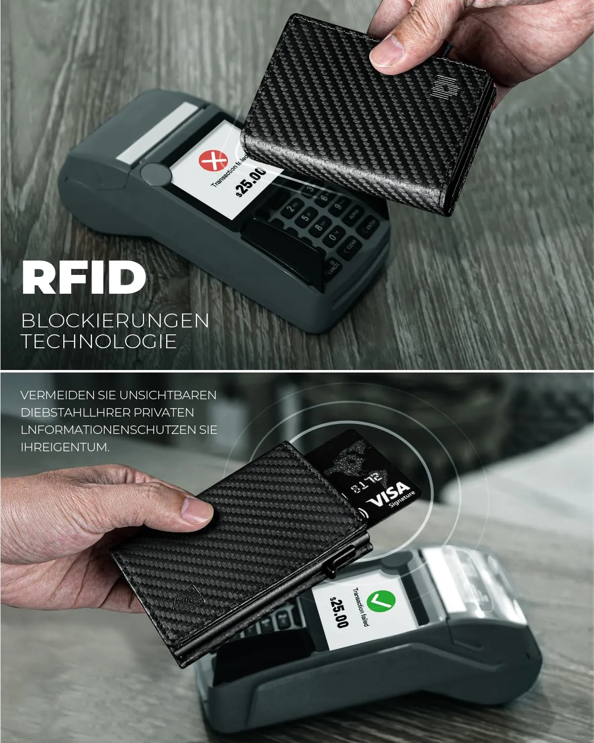 DDS IV - Leather Pop Up Credit Card Holder Wallet