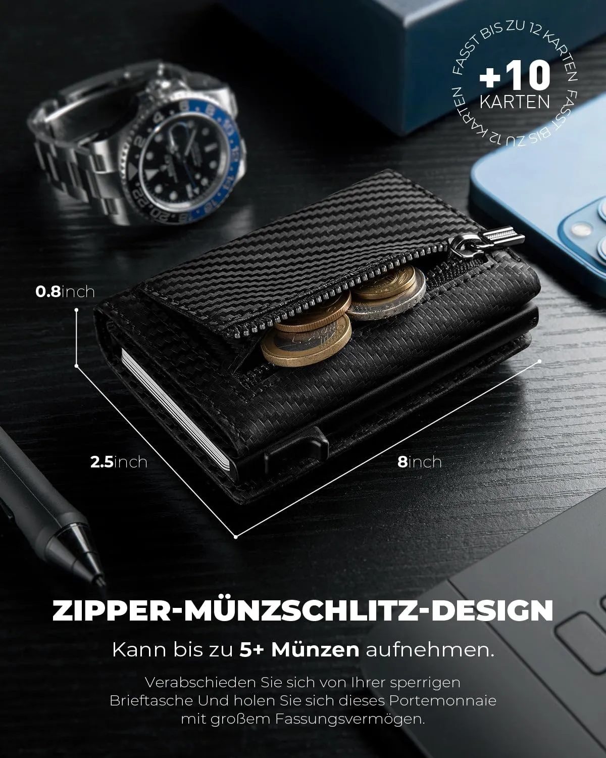 DDS IV - Leather Pop Up Credit Card Holder Wallet
