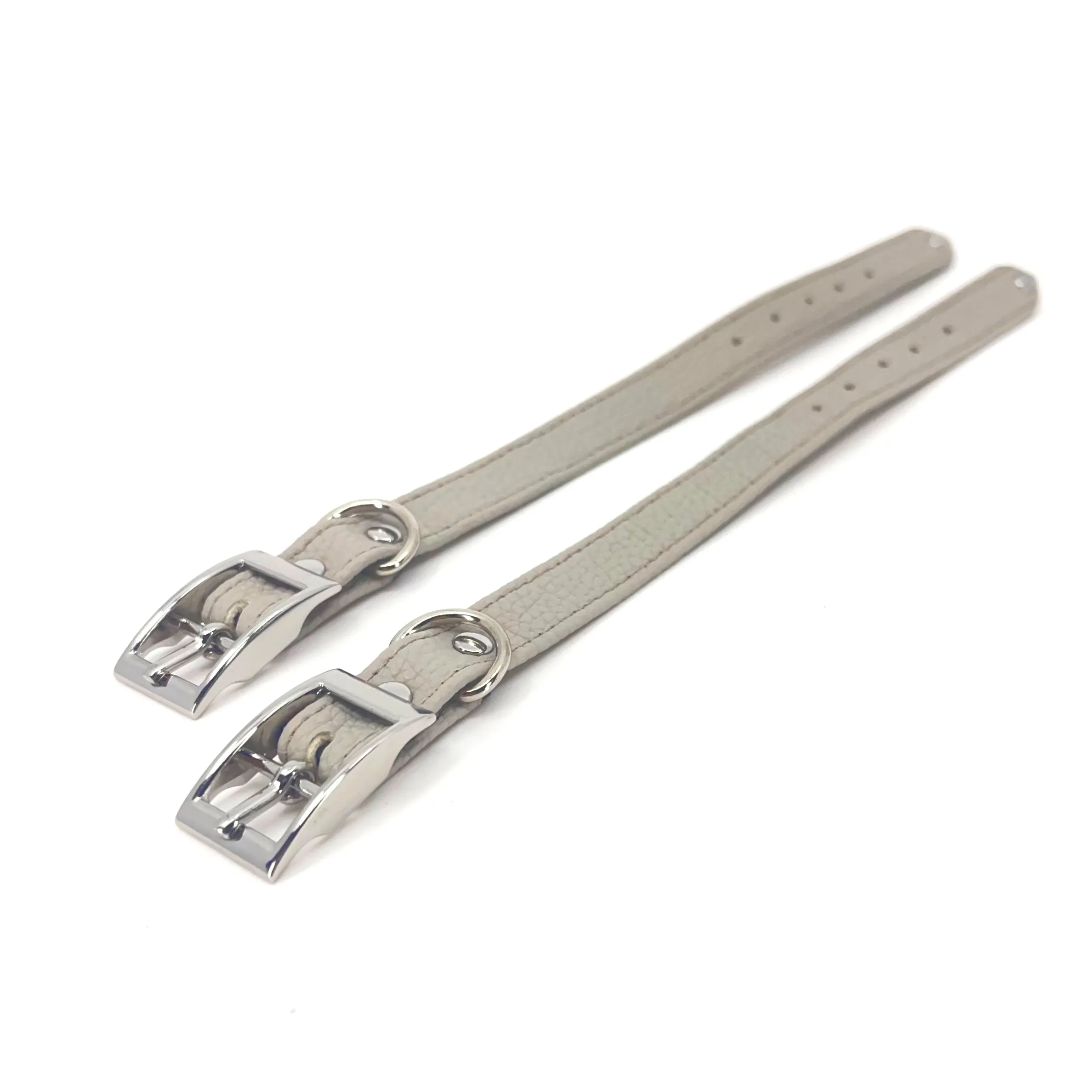 Dove Gray Vegan Petite Bondage Cuffs - 5-7" - Limited Edition