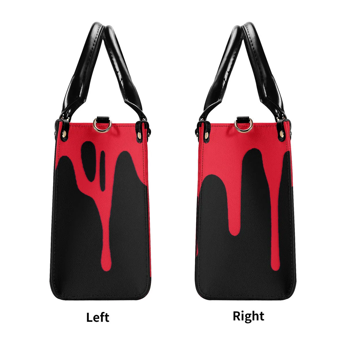 DRIP Orange CR Logo & Black Multiple Sizes Upgraded Luxury Women PU Leather Handbag