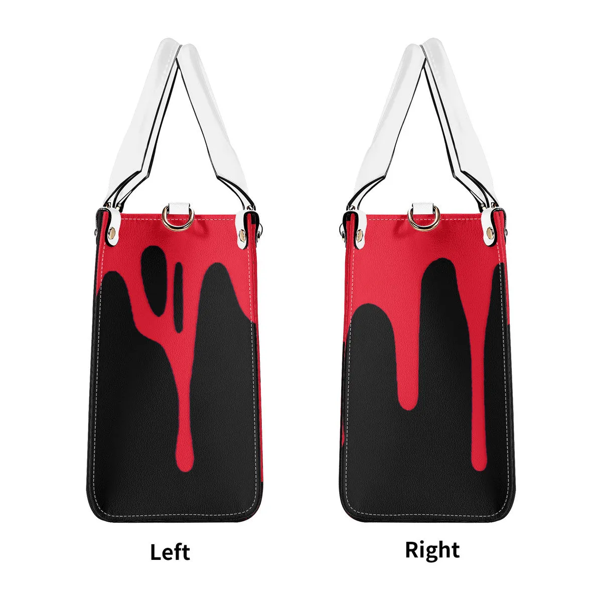 DRIP Orange CR Logo & Black Multiple Sizes Upgraded Luxury Women PU Leather Handbag