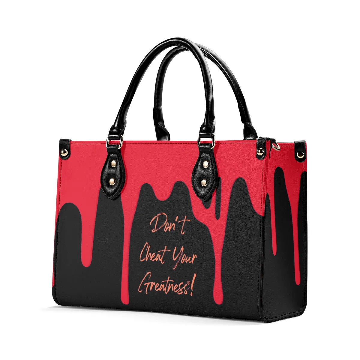 DRIP Orange CR Logo & Black Multiple Sizes Upgraded Luxury Women PU Leather Handbag