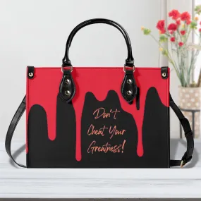 DRIP Orange CR Logo & Black Multiple Sizes Upgraded Luxury Women PU Leather Handbag