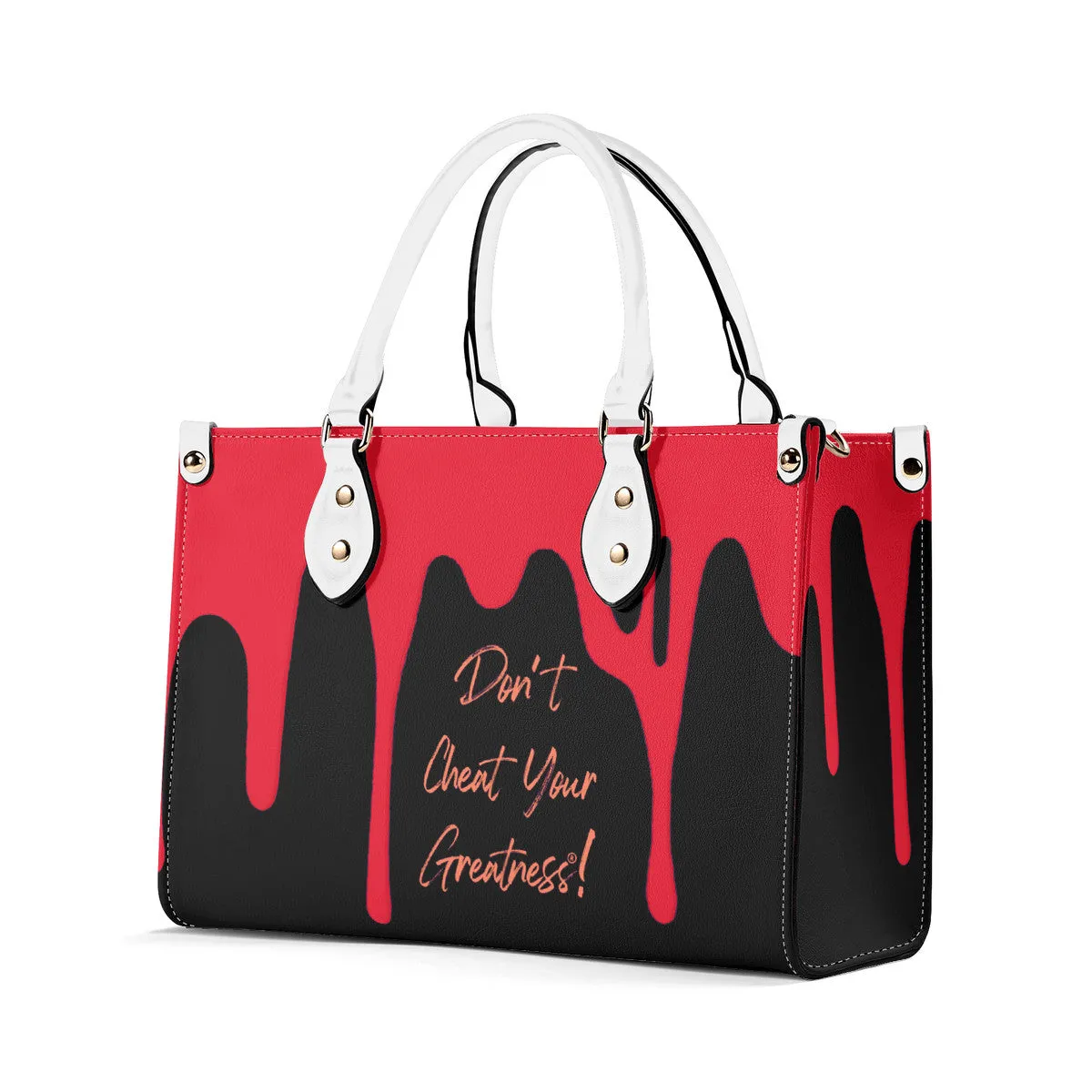 DRIP Orange CR Logo & Black Multiple Sizes Upgraded Luxury Women PU Leather Handbag