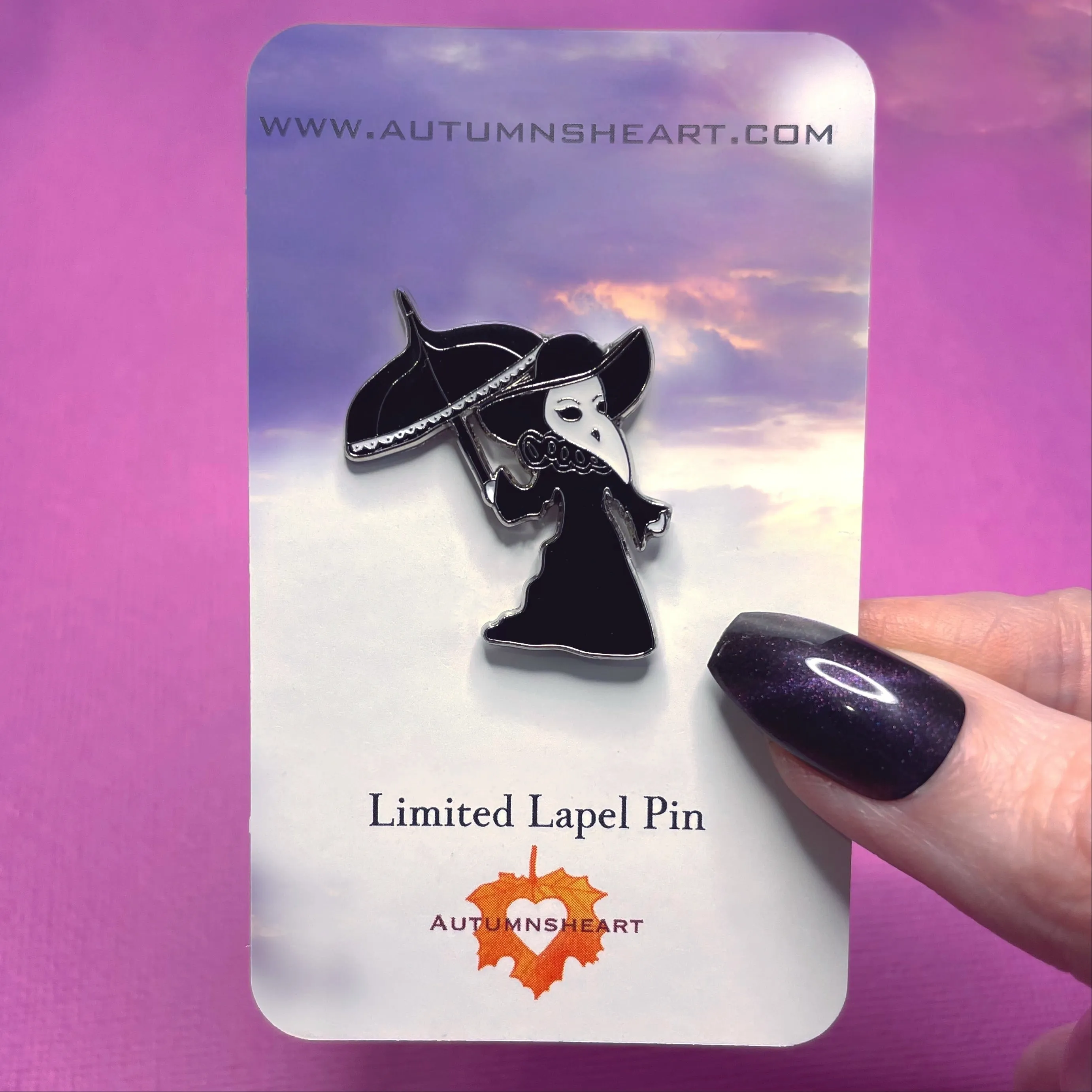 Elegant Female Plague Doctor pin