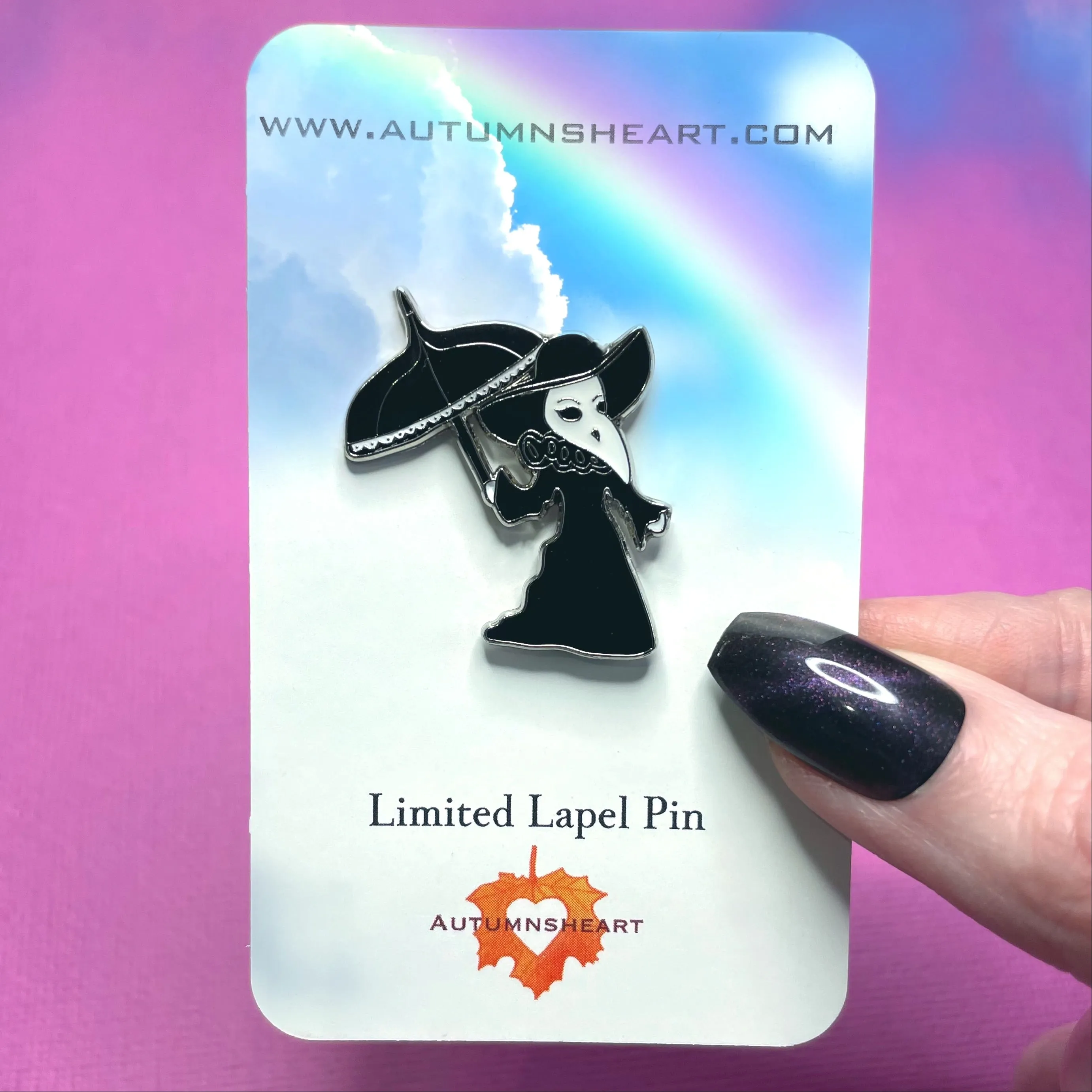Elegant Female Plague Doctor pin