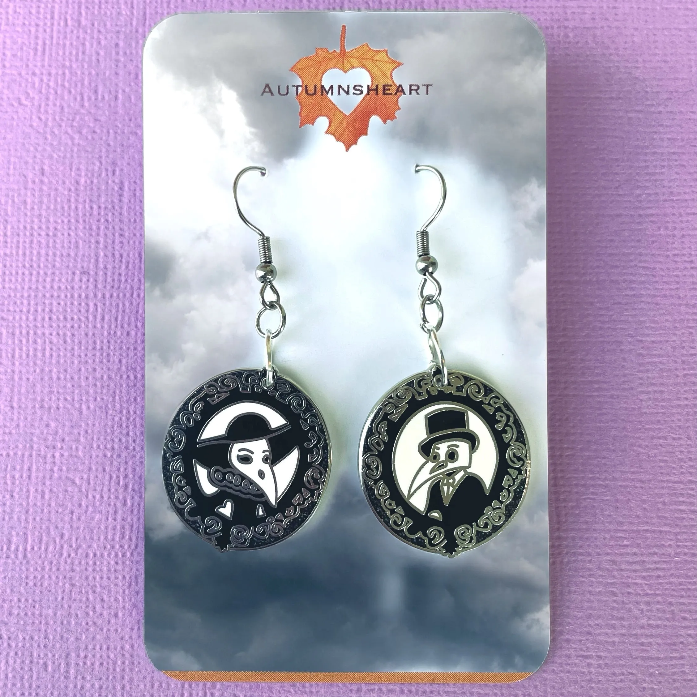 Elegant Plague Doctor Couple earrings