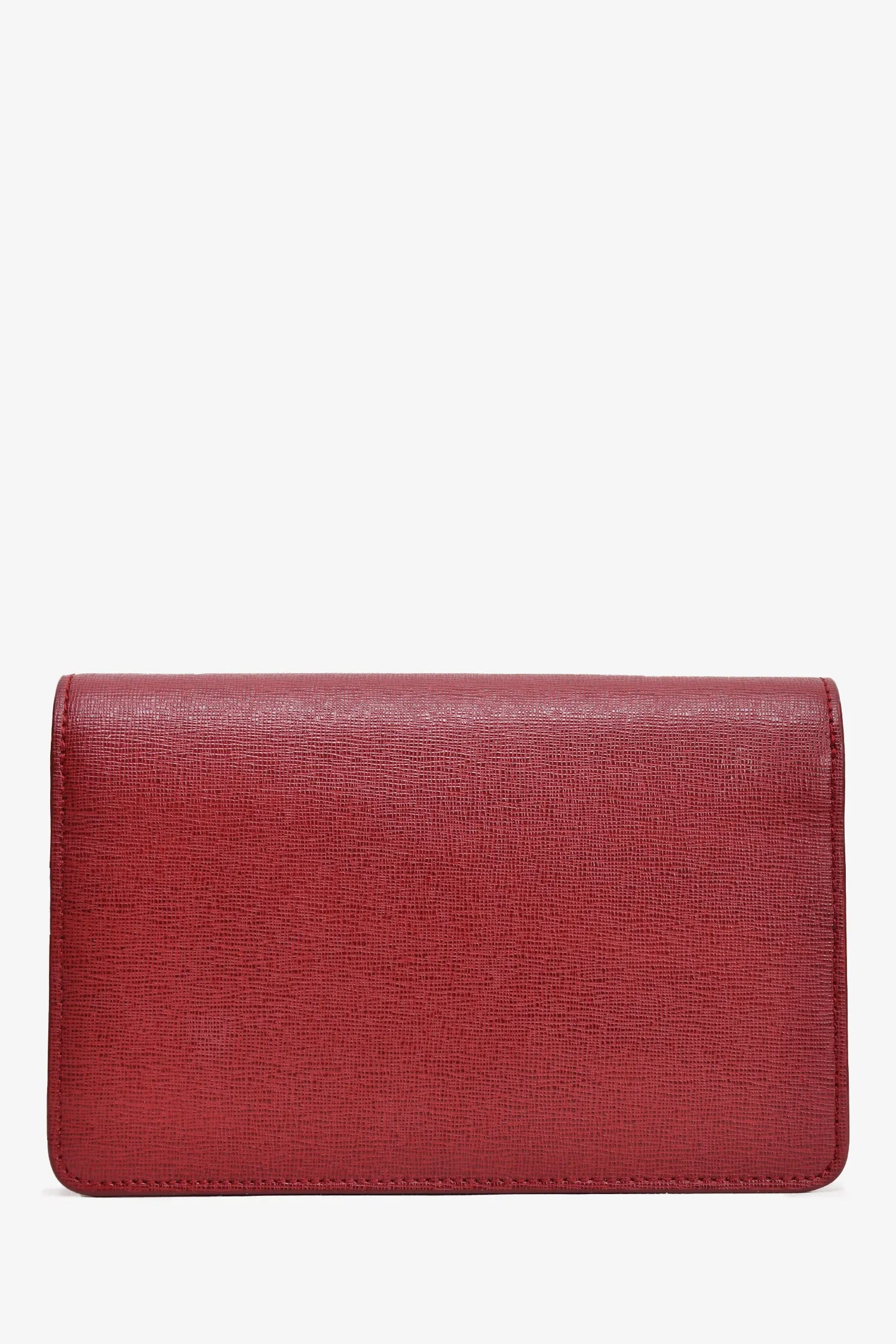 Fendi Red/Pink Leather Monster Wallet On Chain Crossbody