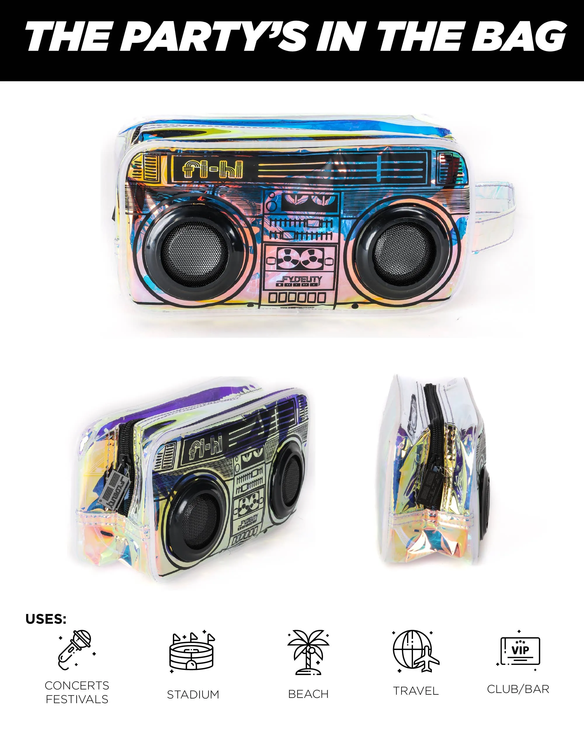 FI-HI Doppler Bag w/ Bluetooth Speakers