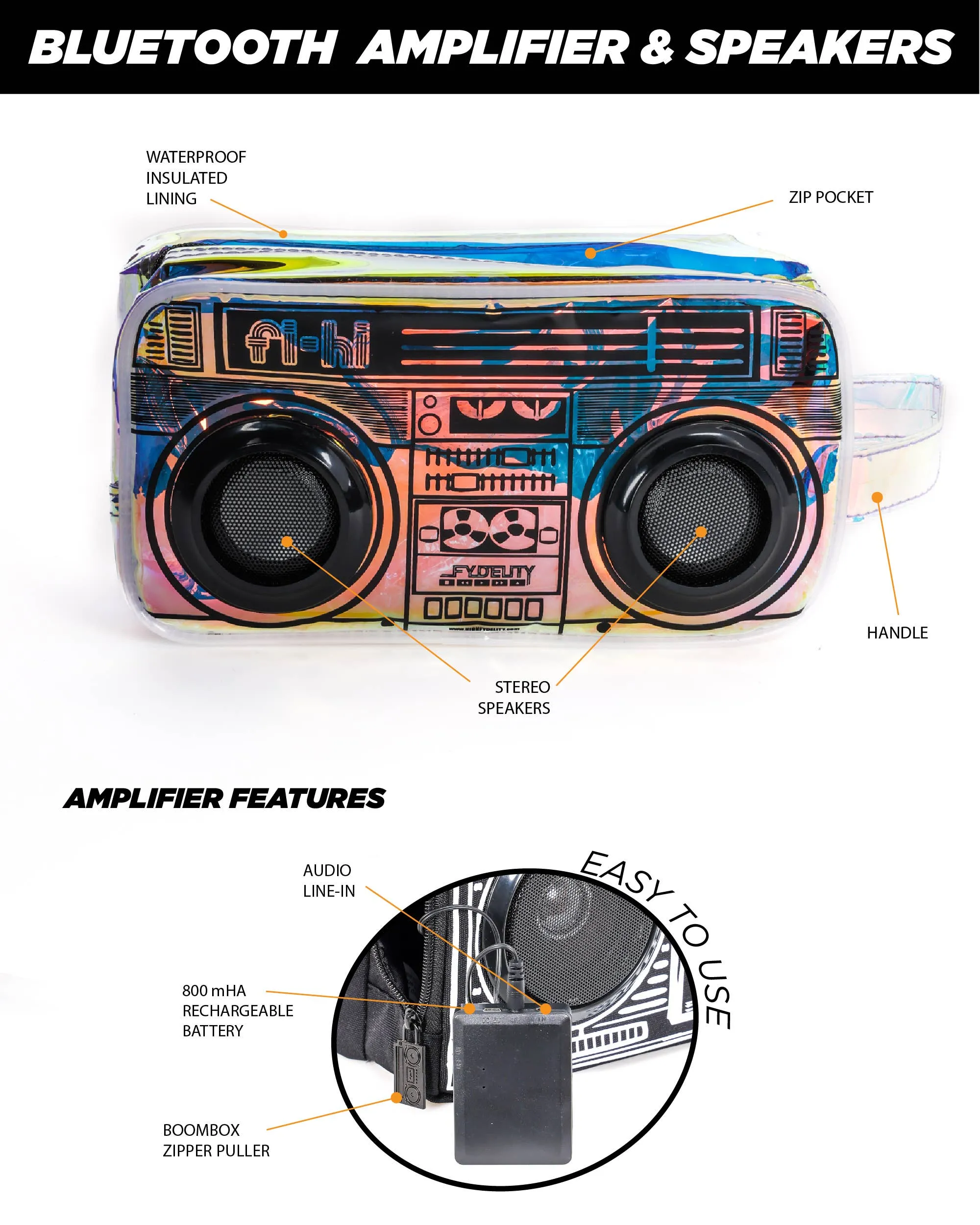 FI-HI Doppler Bag w/ Bluetooth Speakers