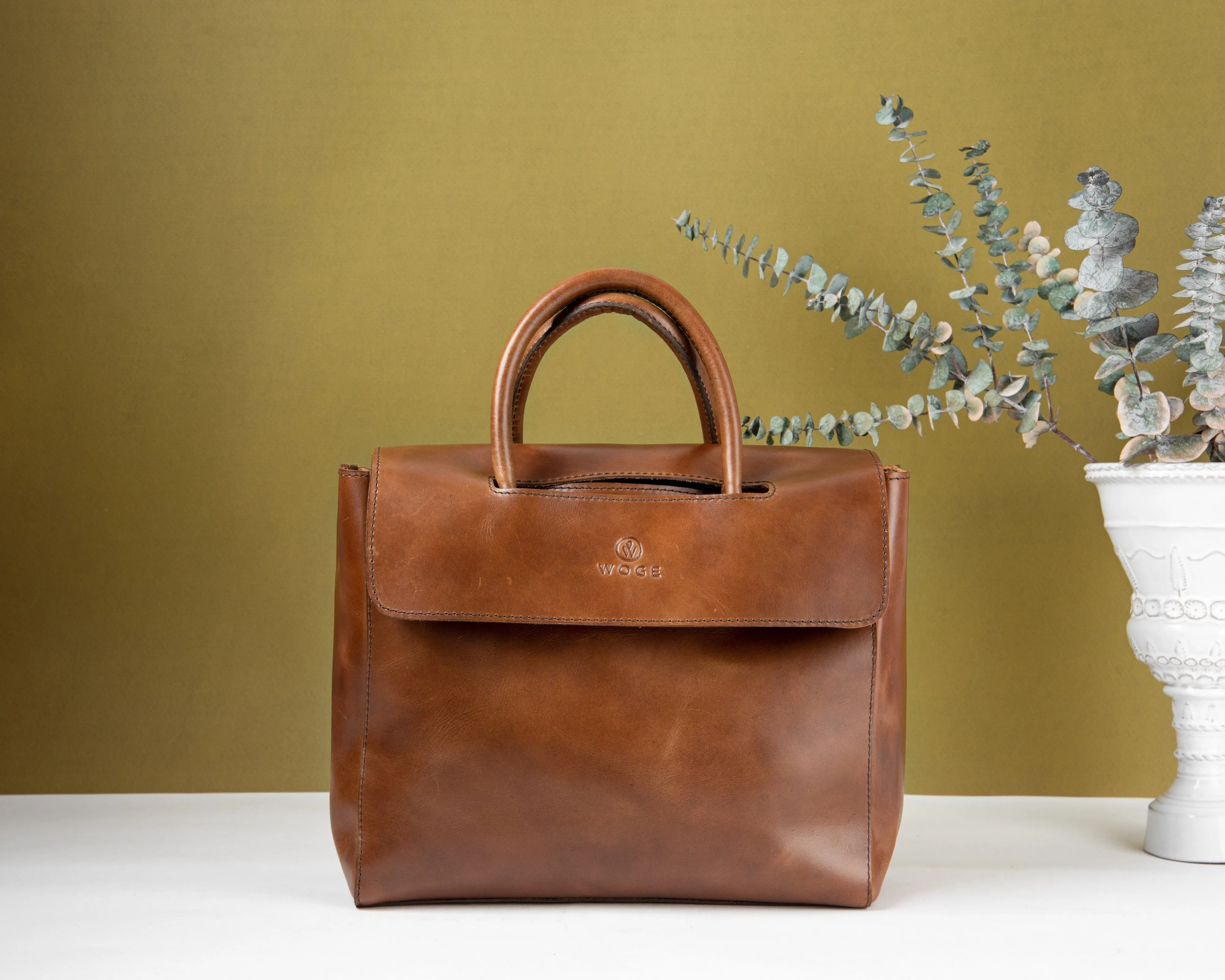 Foldover Tote in Chocolate Leather (not Cncled Carry)