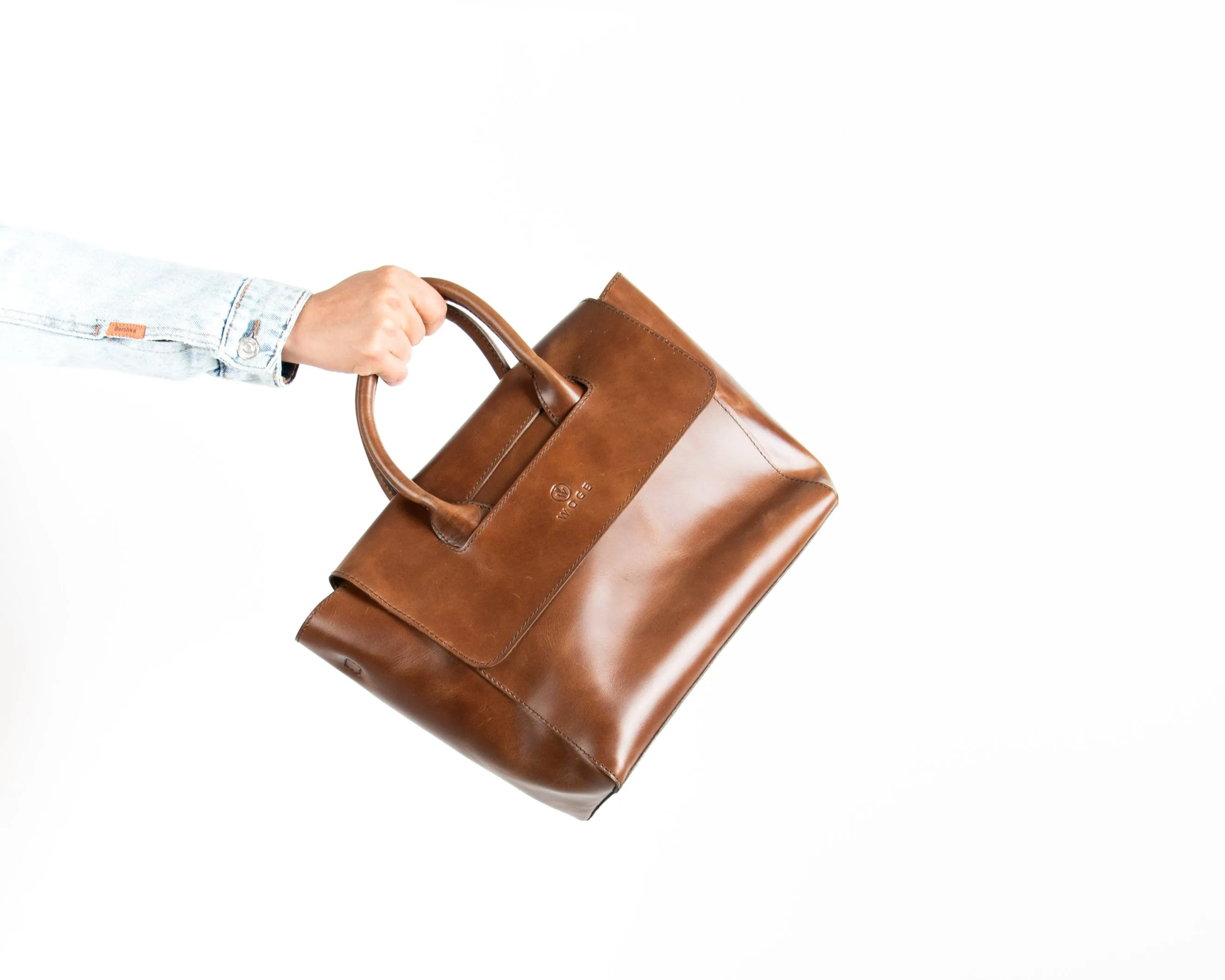 Foldover Tote in Chocolate Leather (not Cncled Carry)