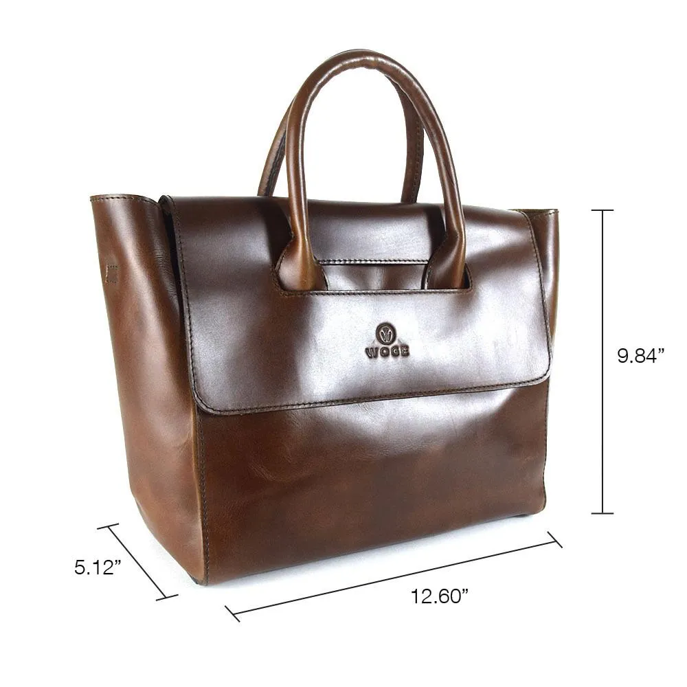 Foldover Tote in Chocolate Leather (not Cncled Carry)