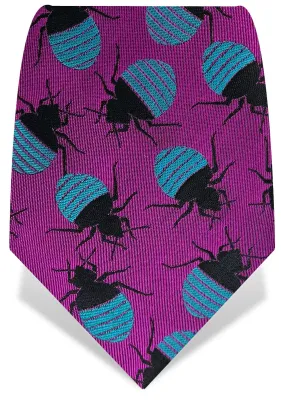 Fuchsia & Turquoise Bed Bugs Tie
