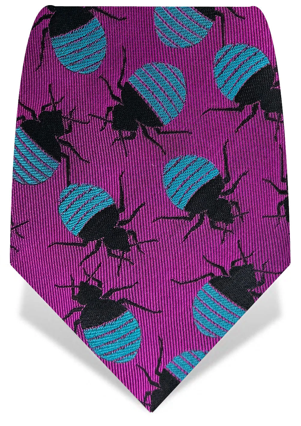 Fuchsia & Turquoise Bed Bugs Tie