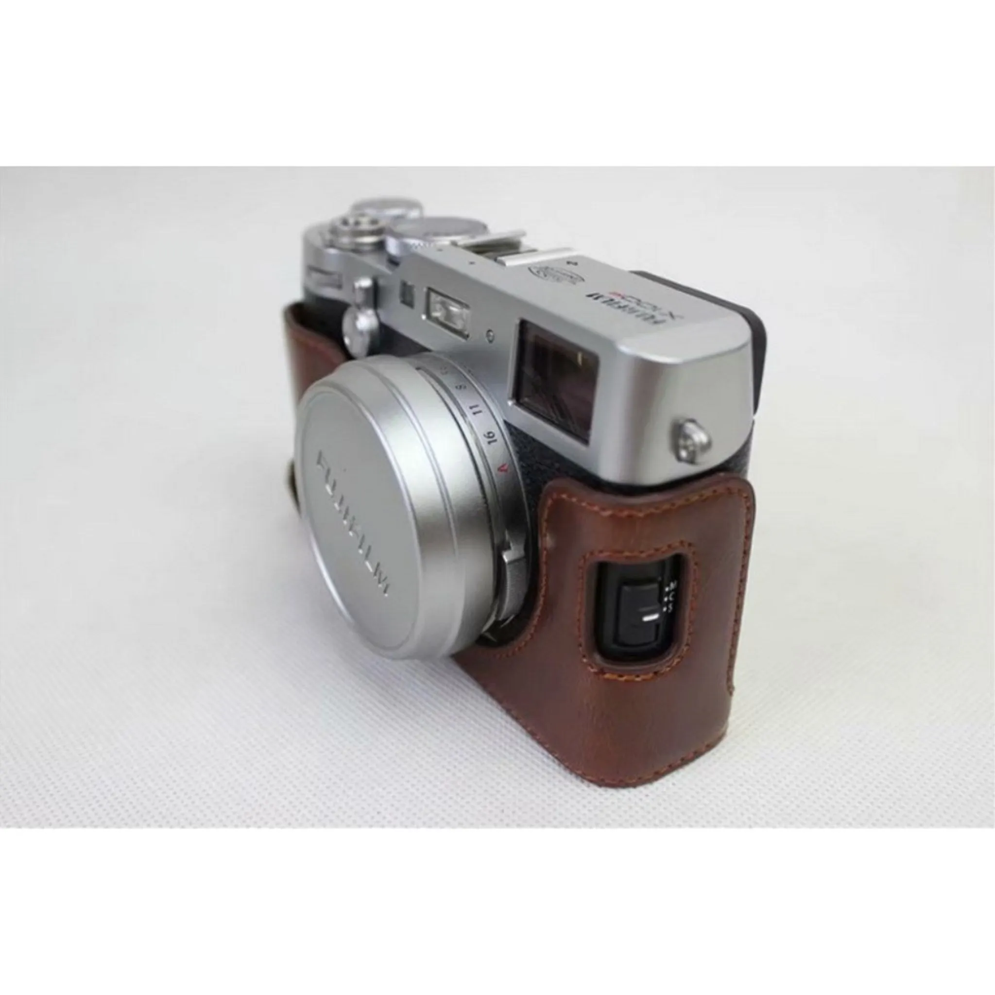 Fuji X100 / X100F / X100S leather protective case - Coffee