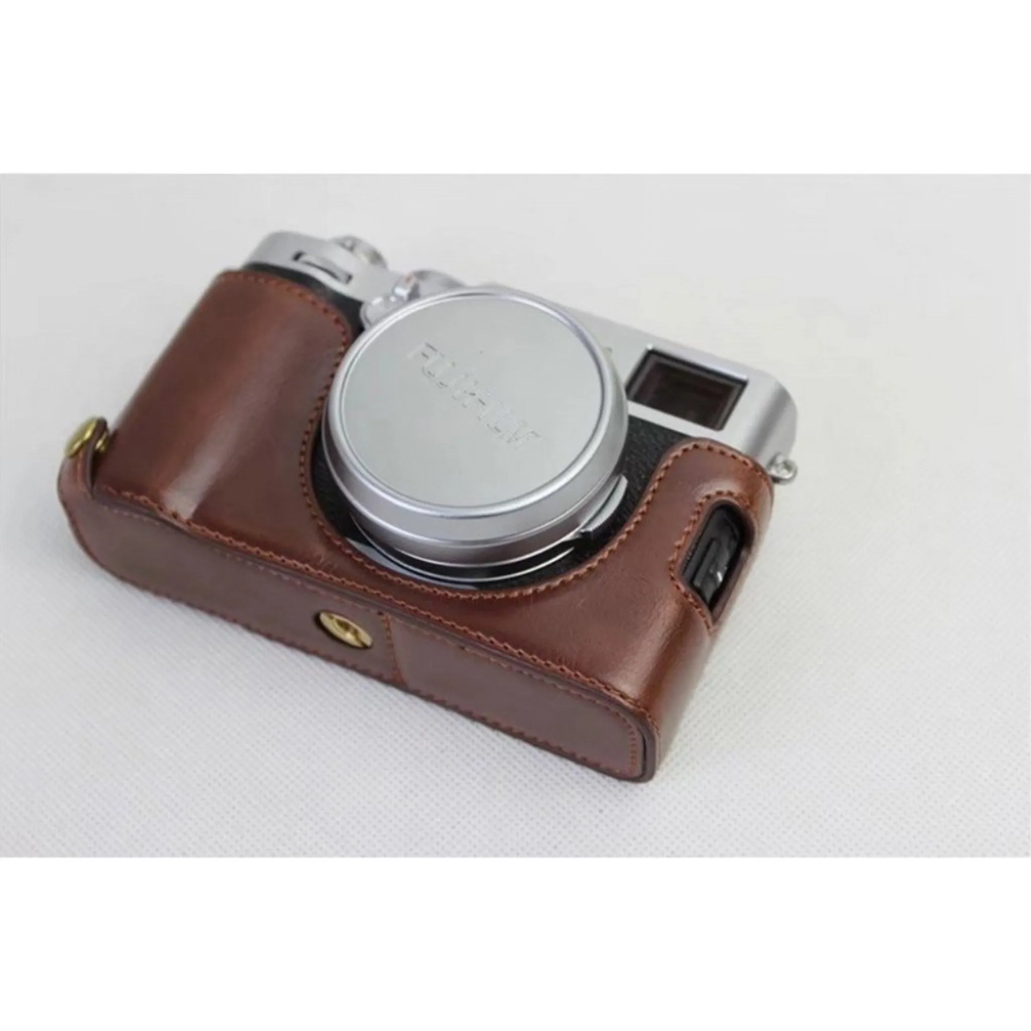 Fuji X100 / X100F / X100S leather protective case - Coffee