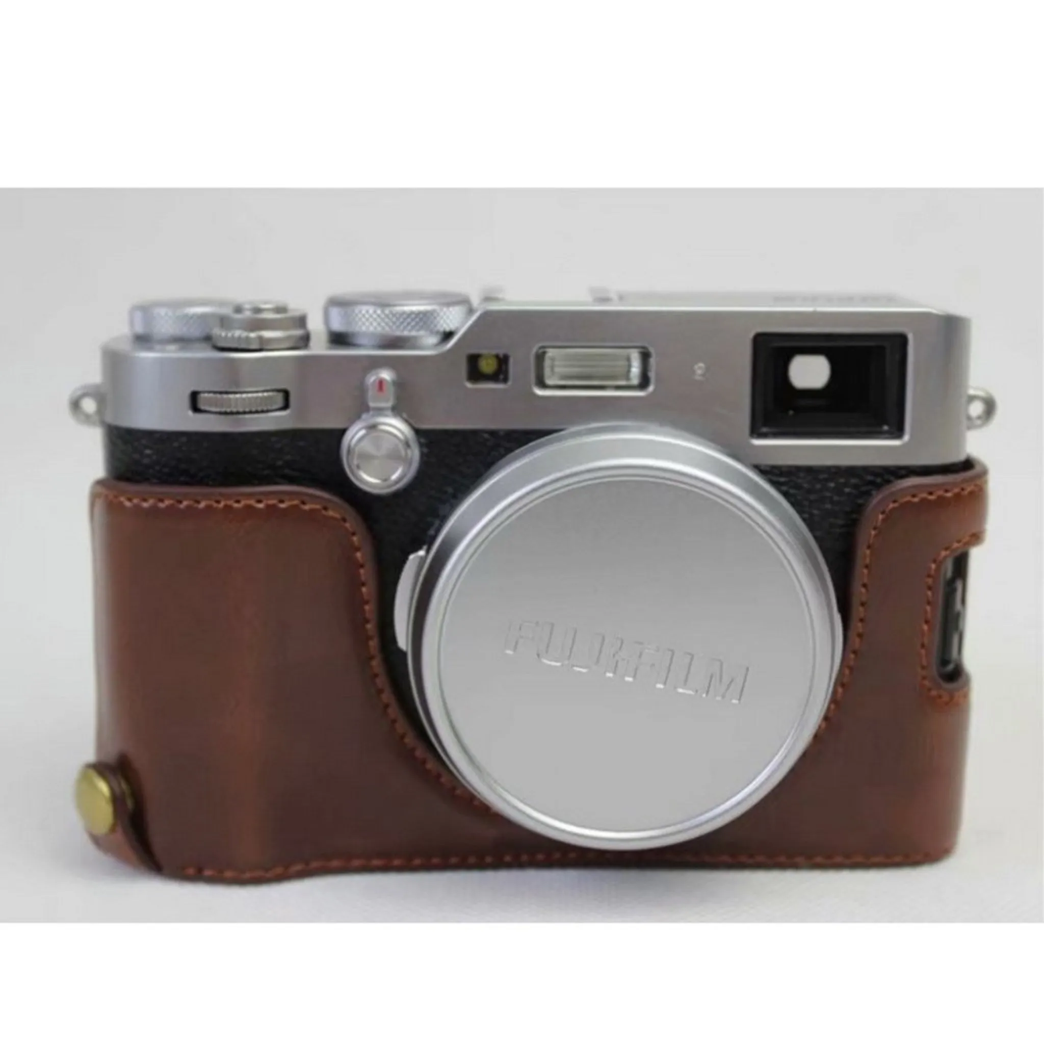 Fuji X100 / X100F / X100S leather protective case - Coffee