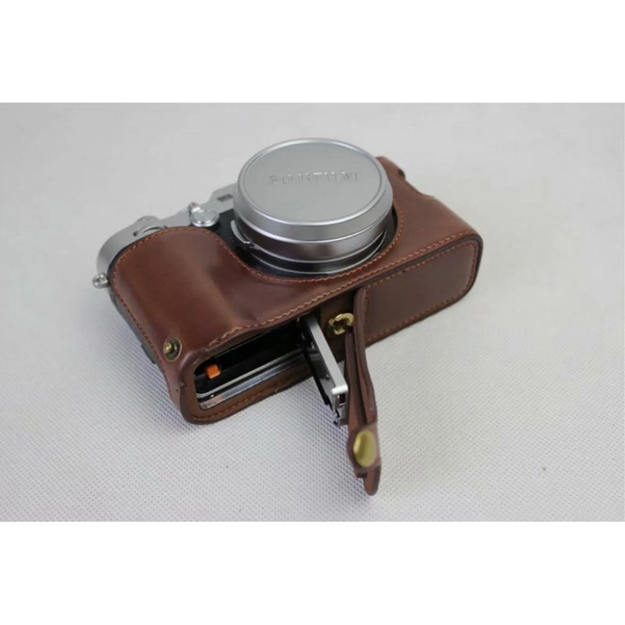 Fuji X100 / X100F / X100S leather protective case - Coffee