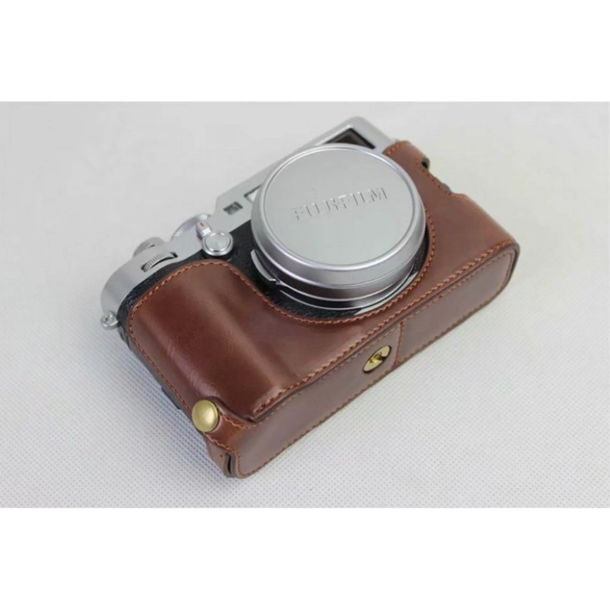 Fuji X100 / X100F / X100S leather protective case - Coffee