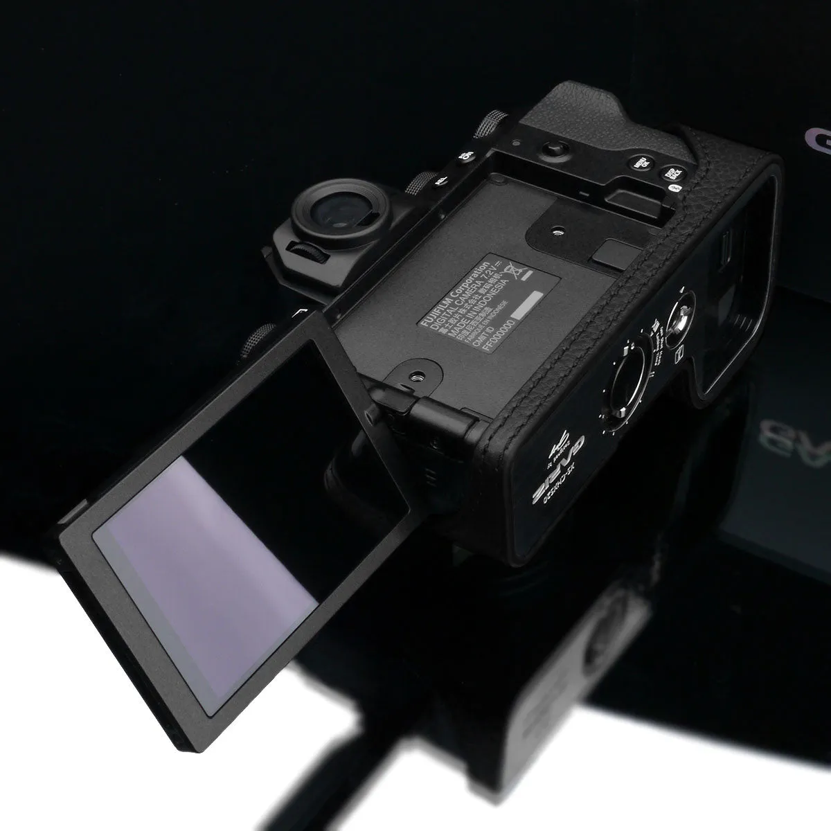 Gariz Black Leather Camera Half Case XS-CHXS20BK for Fuji X-S20