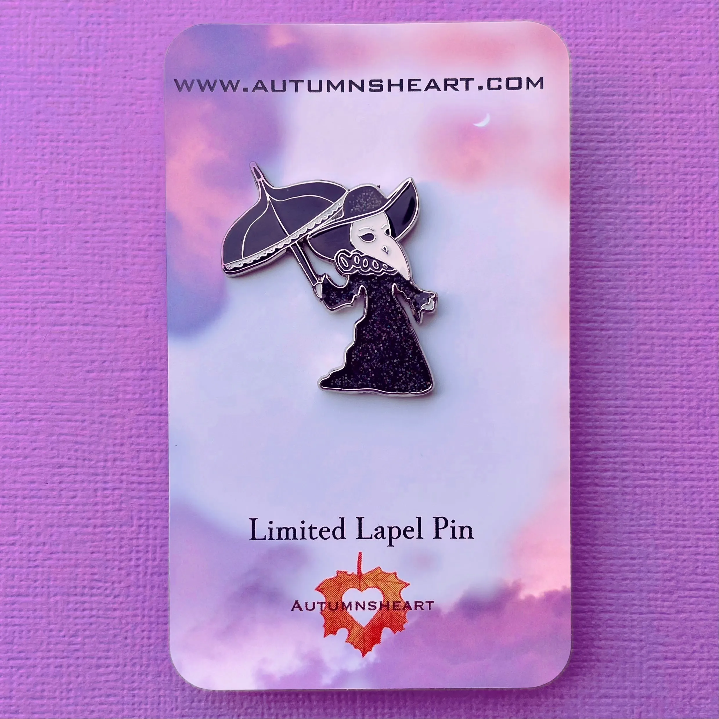 Glitter Elegant Female Plague Doctor - pin