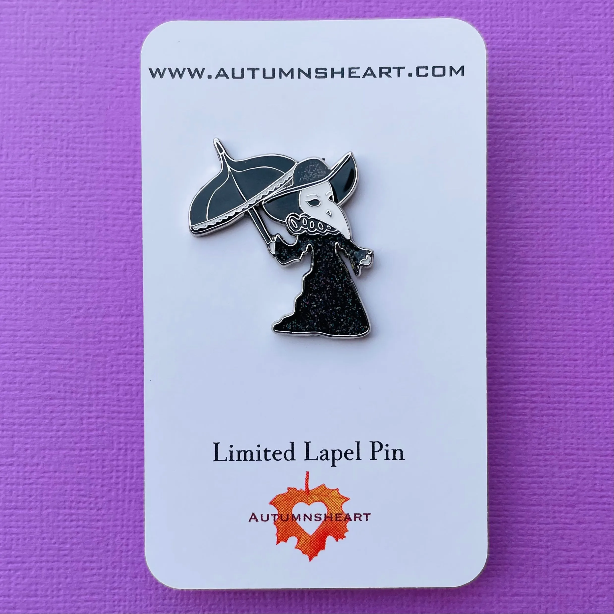 Glitter Elegant Female Plague Doctor - pin
