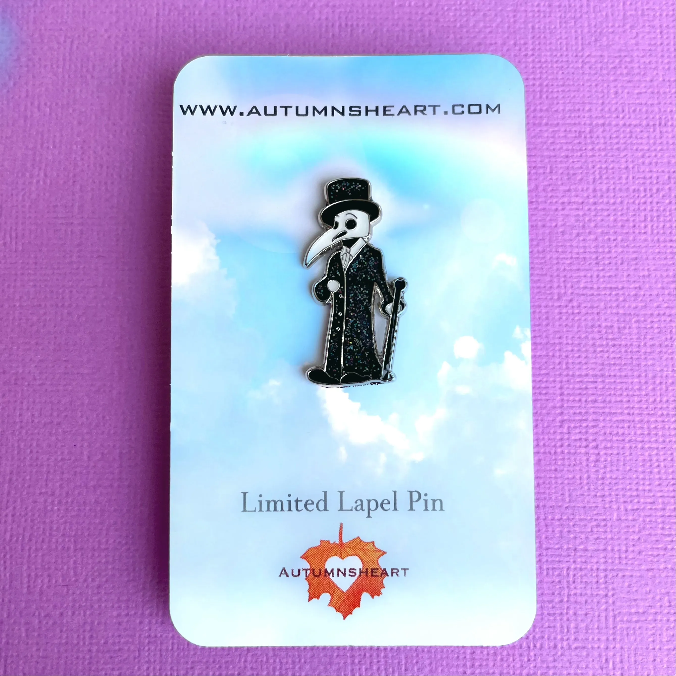 Glitter Elegant Male Plague Doctor - pin
