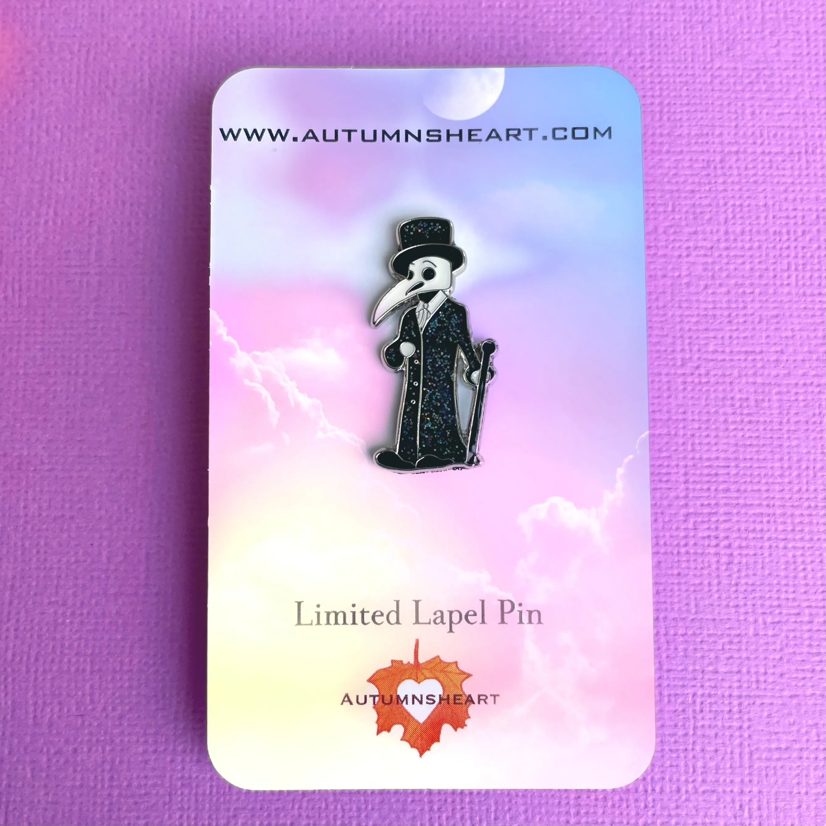 Glitter Elegant Male Plague Doctor - pin