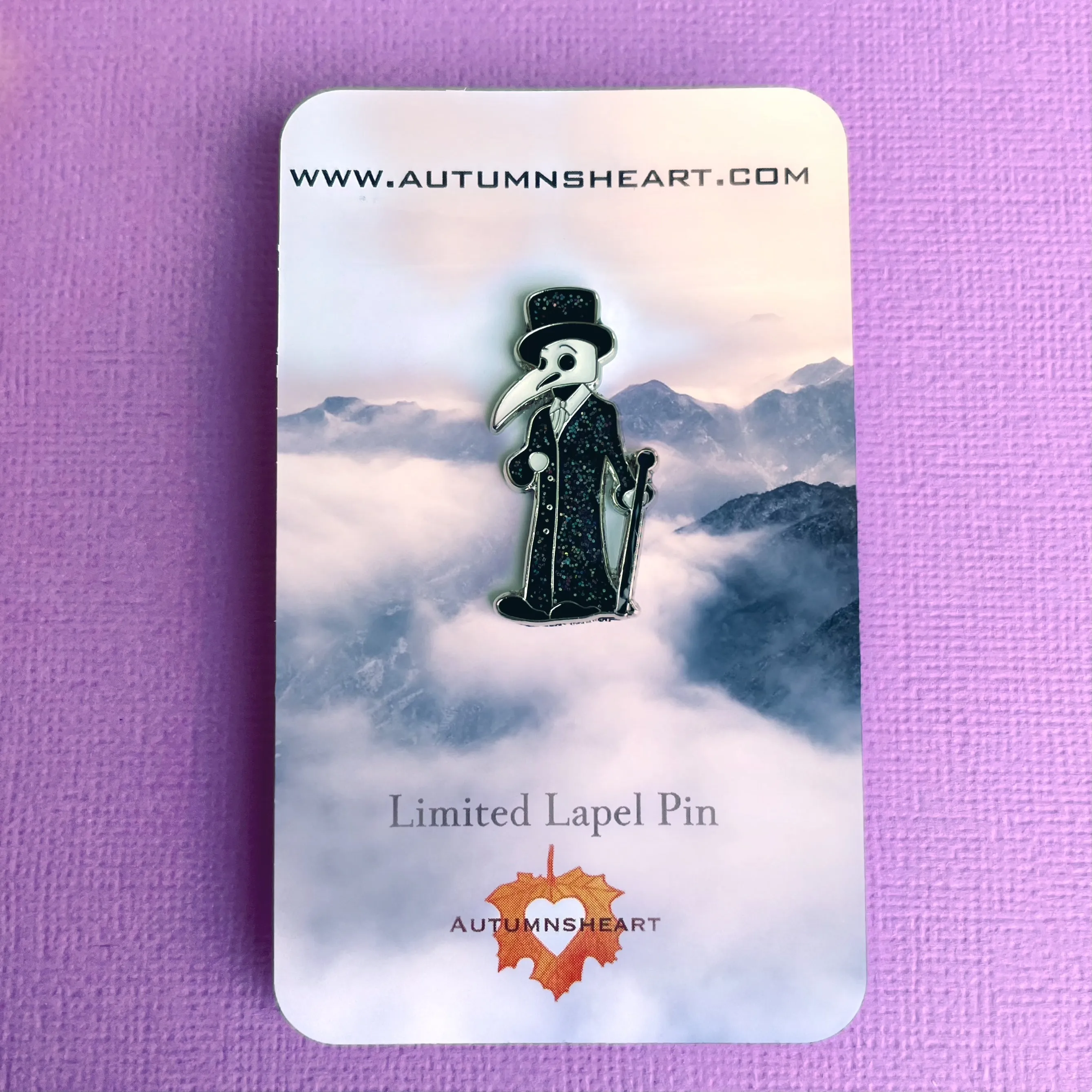 Glitter Elegant Male Plague Doctor - pin