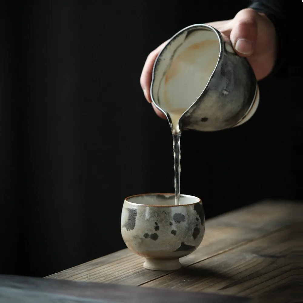 Gohobi Handmade Ceramic Black Ink Pitcher