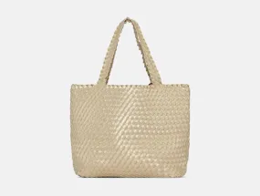 Gold/Platinum Leather Reverse Bag
