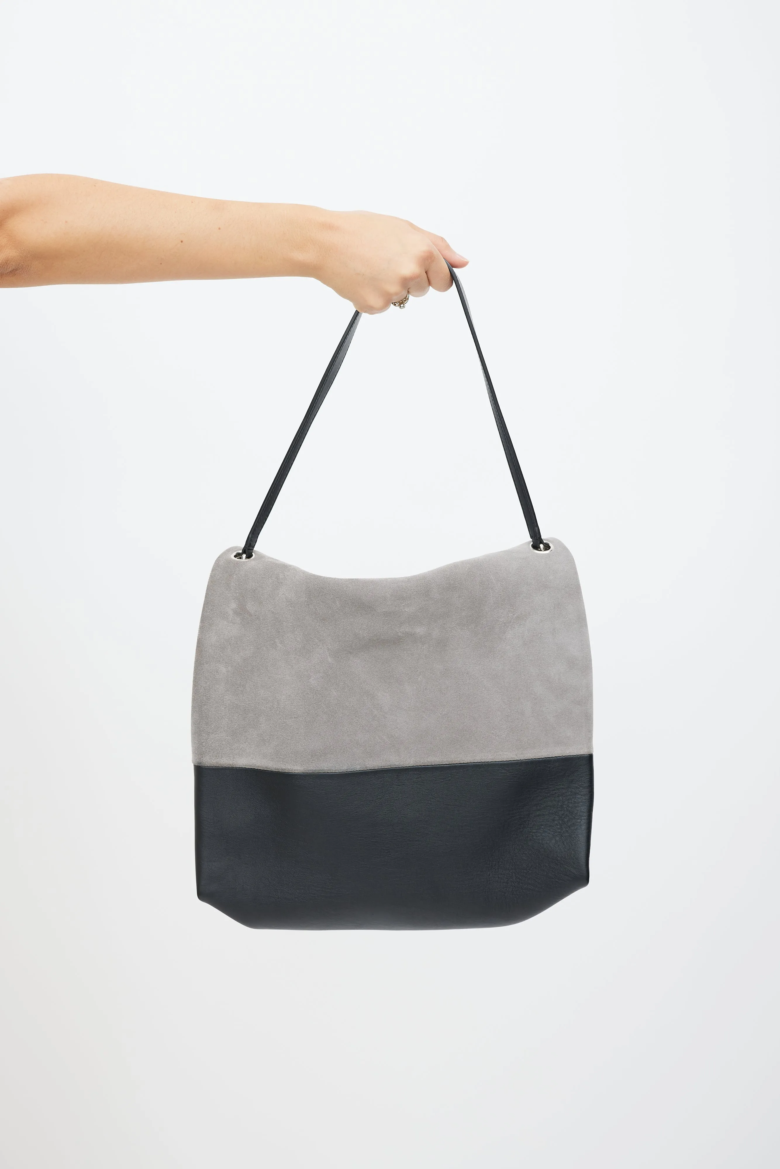 Grey & Multicolour Leather All Soft Bag