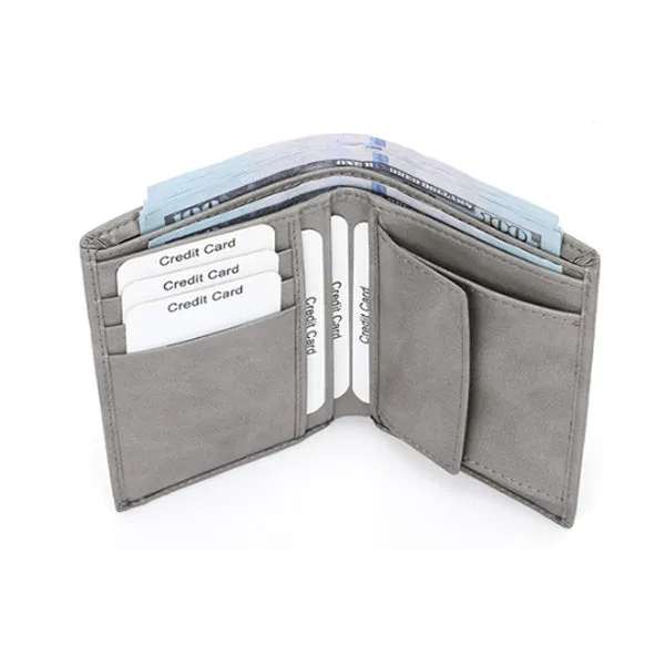 Grey Genuine Leather RFID Wallet 灰色真皮 RFID 錢包 CH19061