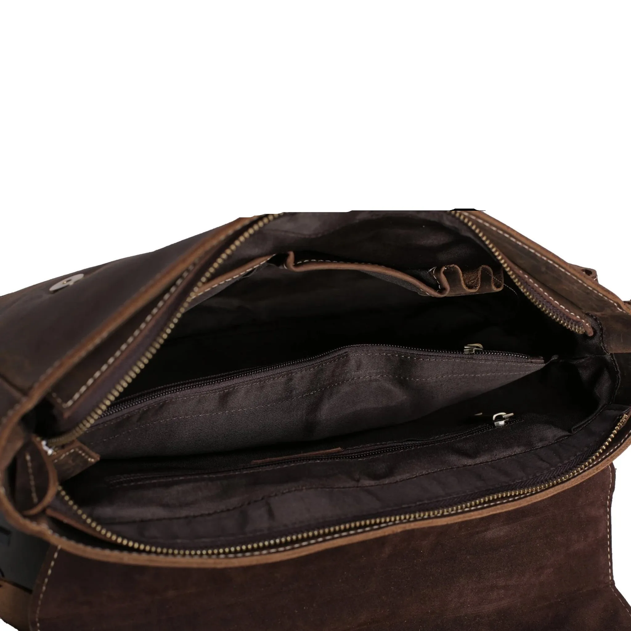 Handmade Genuine Leather Compact Satchel Briefcase