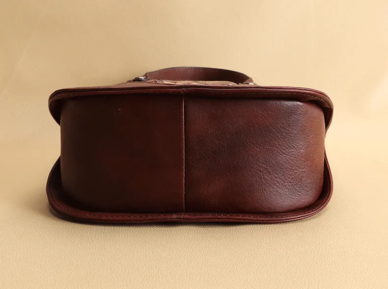 Handmade Ladies Embossed Leather Crossbody Purse Handbags For Women