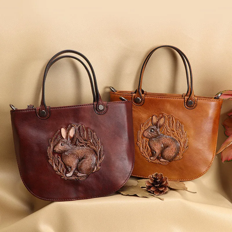 Handmade Ladies Embossed Leather Crossbody Purse Handbags For Women