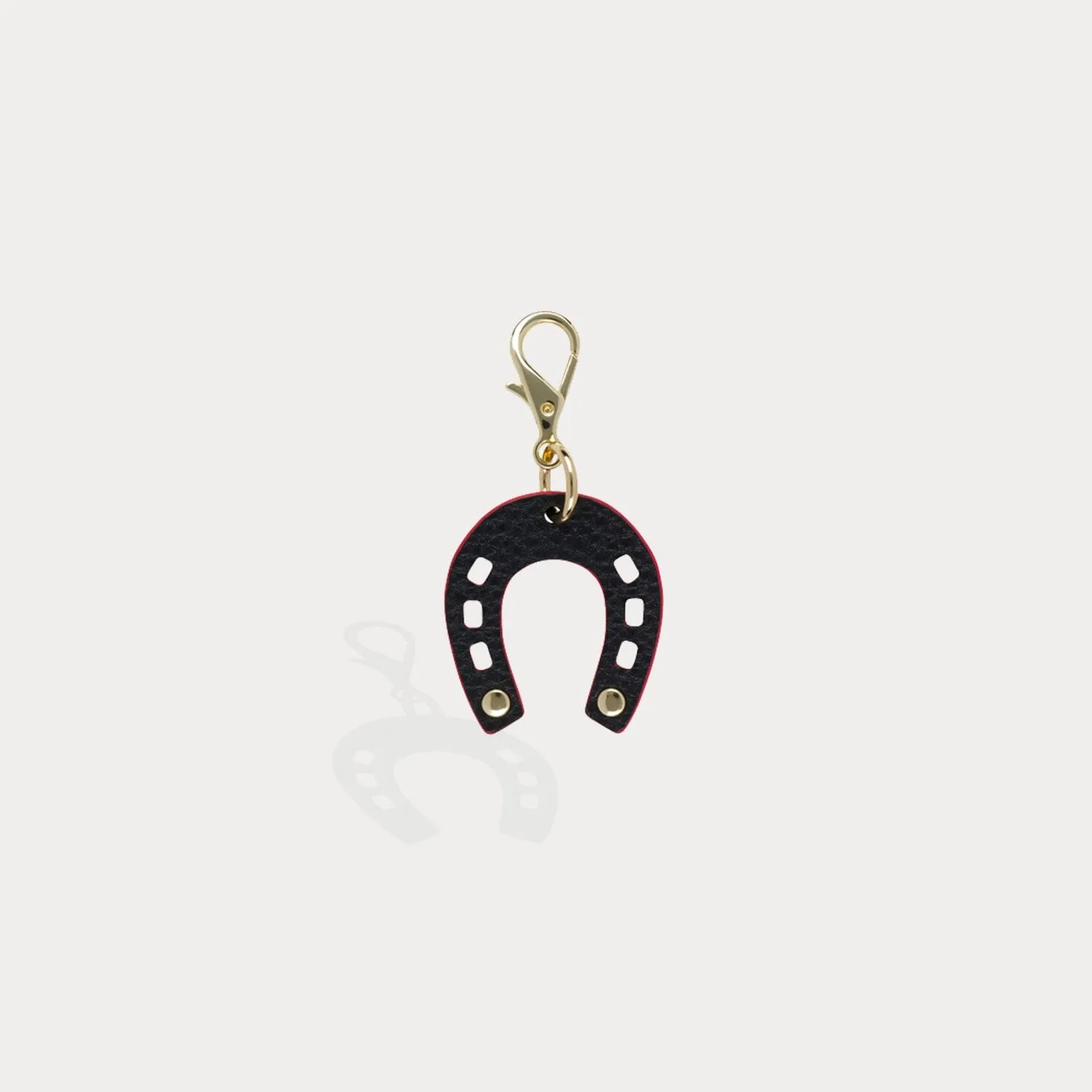 Horseshoe Charm - Black/Gold