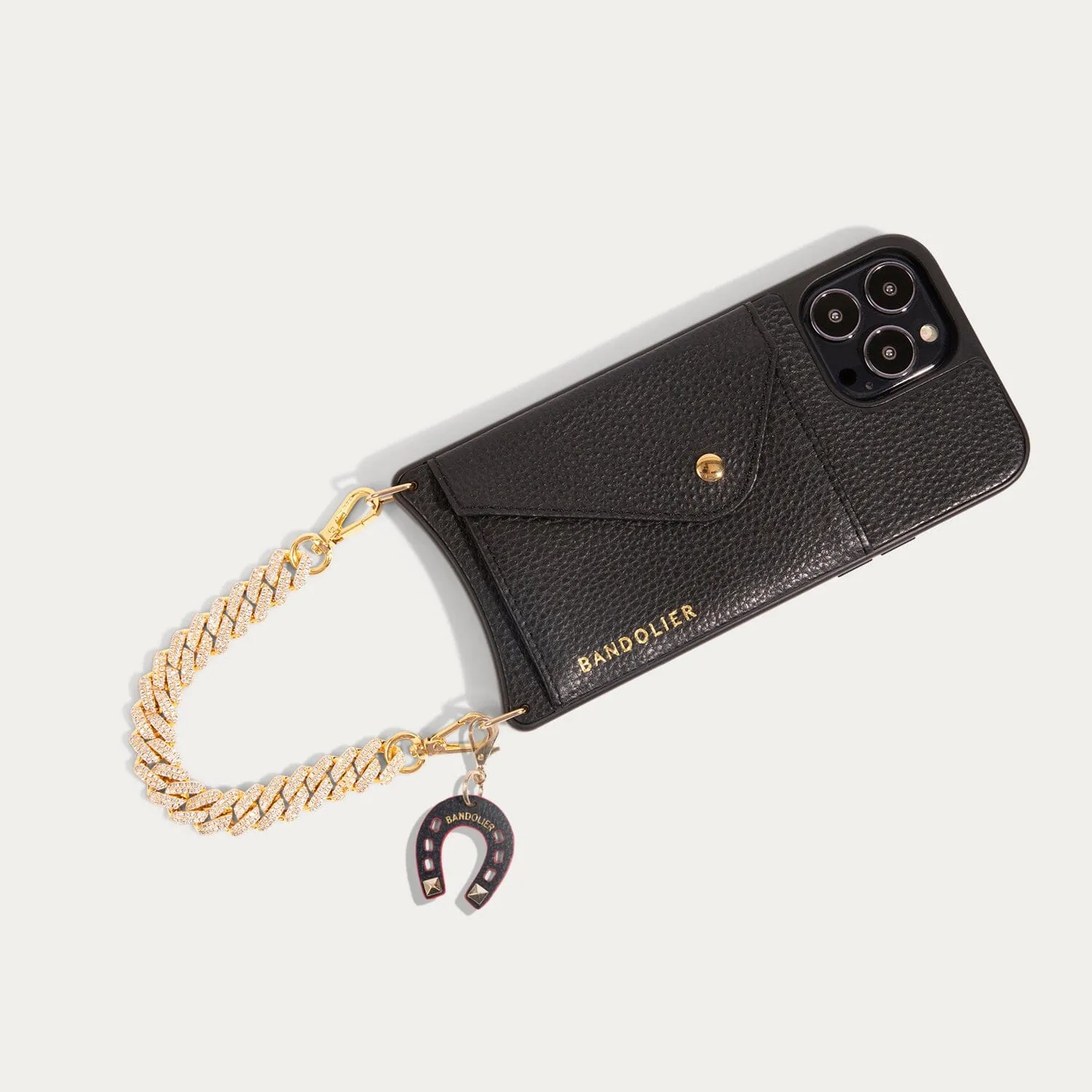 Horseshoe Charm - Black/Gold