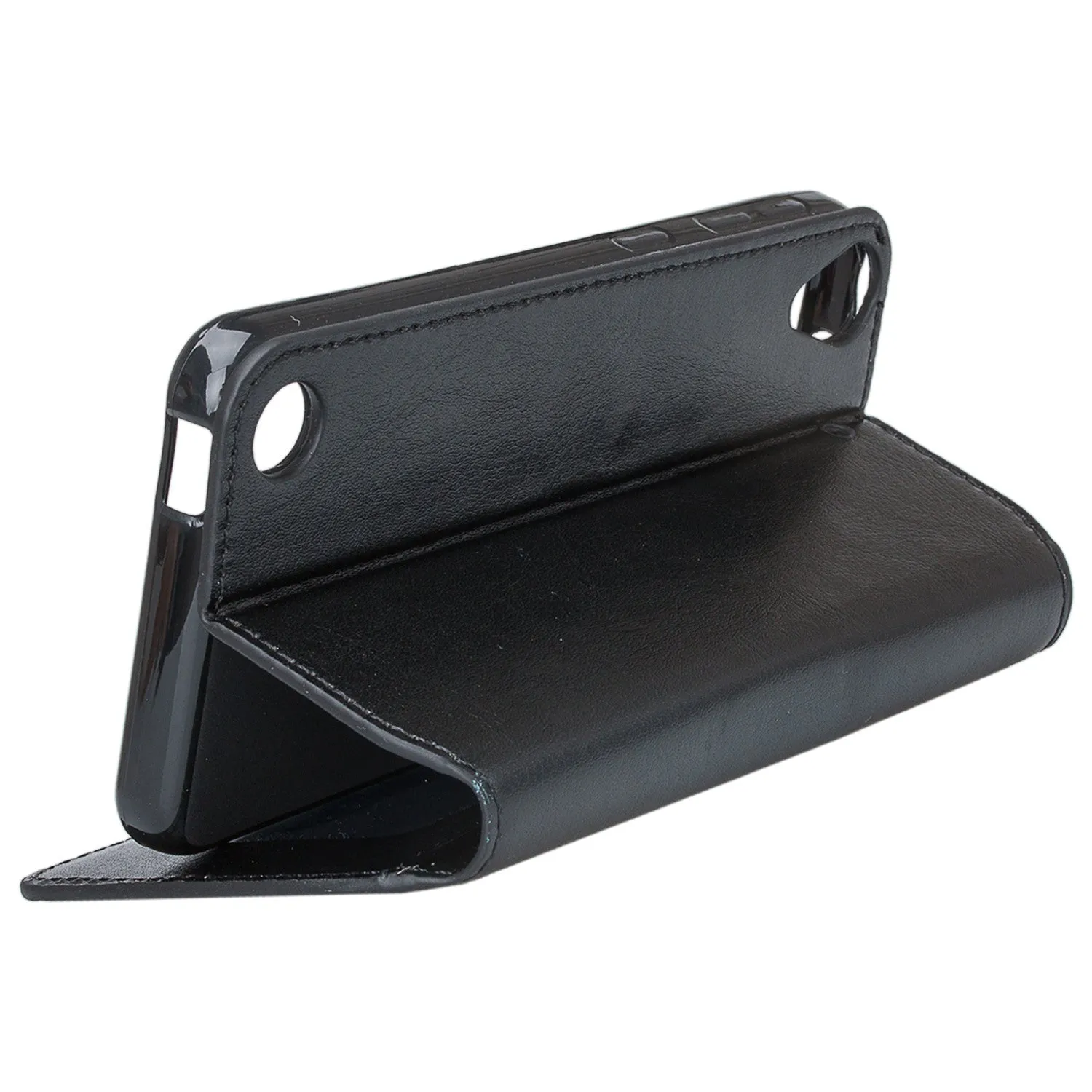 HTC Desire 530 Case, Pu Leather Magnetic Flip Fold[Kickstand] Wallet Case with ID & Card Slots for Desire 530 - Black