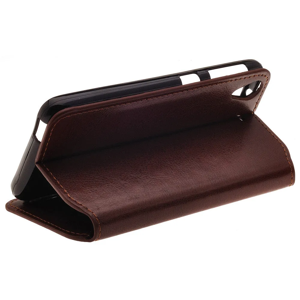 HTC Desire 626 Case, Wallet Case, Pu Leather Wallet [Kickstand] Case with ID & Credit Card Slots - Brown