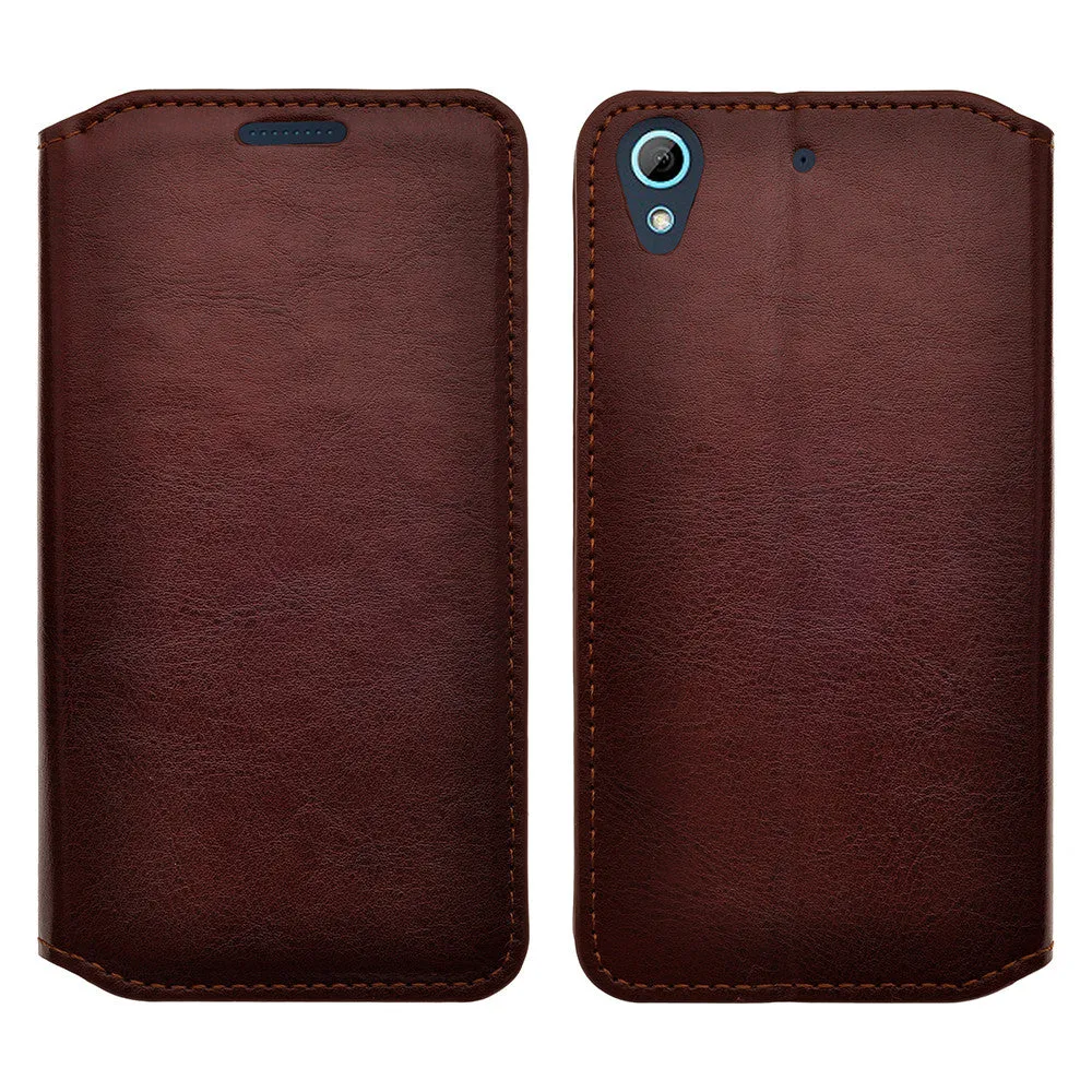 HTC Desire 626 Case, Wallet Case, Pu Leather Wallet [Kickstand] Case with ID & Credit Card Slots - Brown