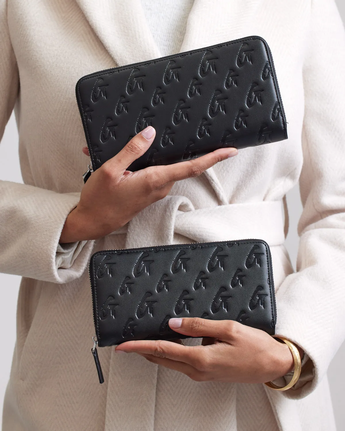 JUMBO MONOGRAM WALLET - MATTE BLACK