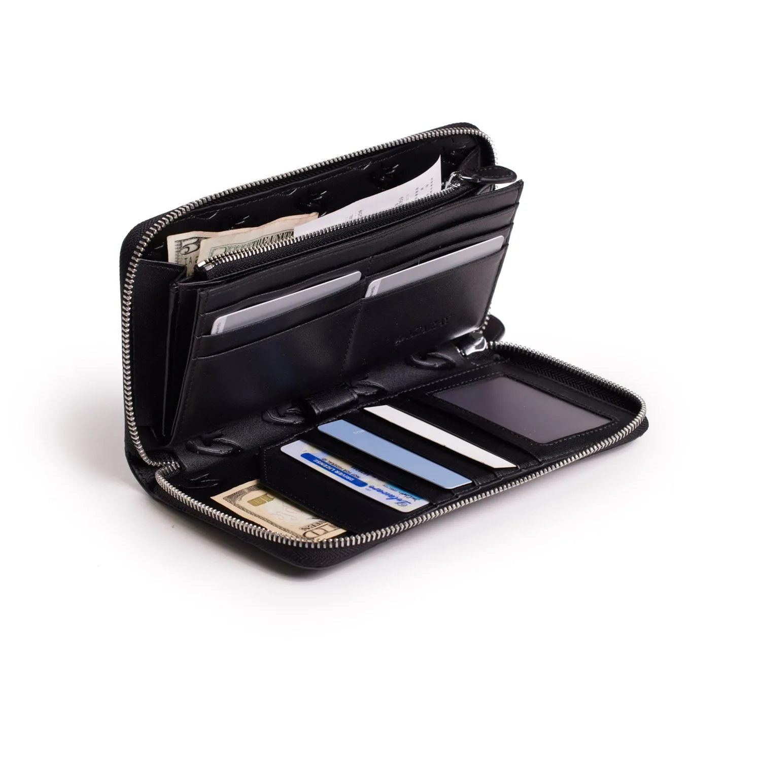 JUMBO MONOGRAM WALLET - MATTE BLACK